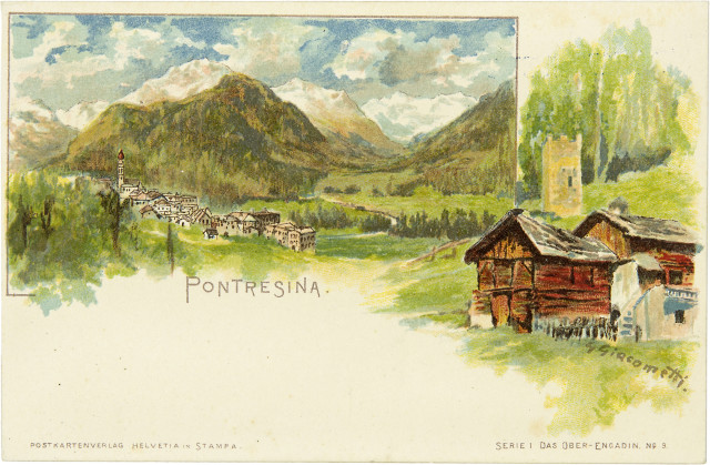 Giovanni Giacometti  : Postkarten: Silser-See - Sils-Baseglia -  ..., 1899-1900 