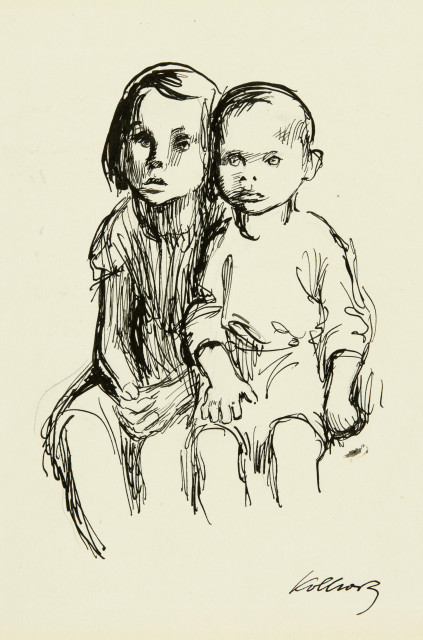Käthe Kollwitz : Geschwister, Um 1923 