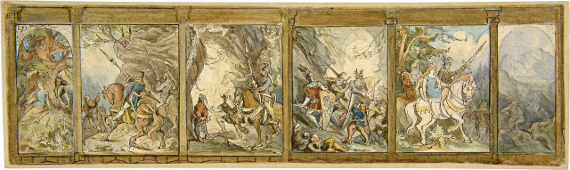 Moritz von Schwind : Der Zwergenkönig Laurin, Um 1855 