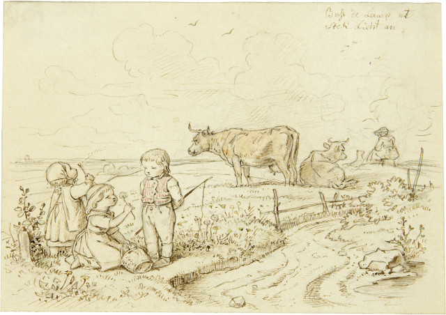 Adrian Ludwig Richter  : Laternchen. - Frühling. - Mutter und Kind  ..., 1858 
