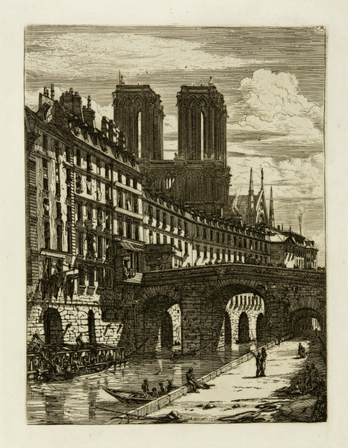 Charles Meryon  : Le petit pont , Um 1850 