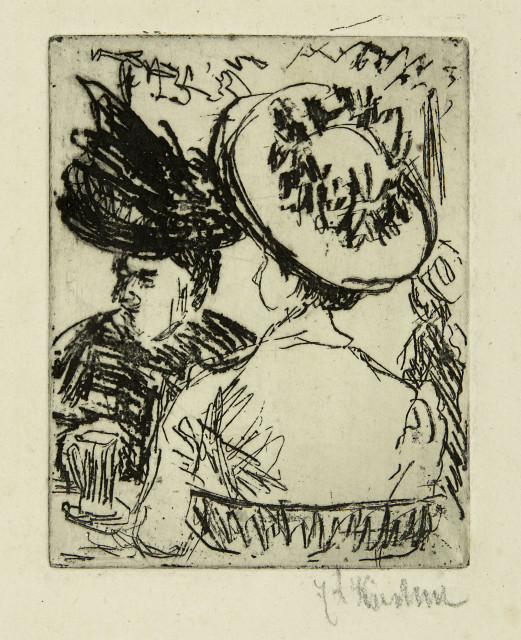 Ernst Ludwig Kirchner  : Frauen im Gartenrestaurant , 1908 