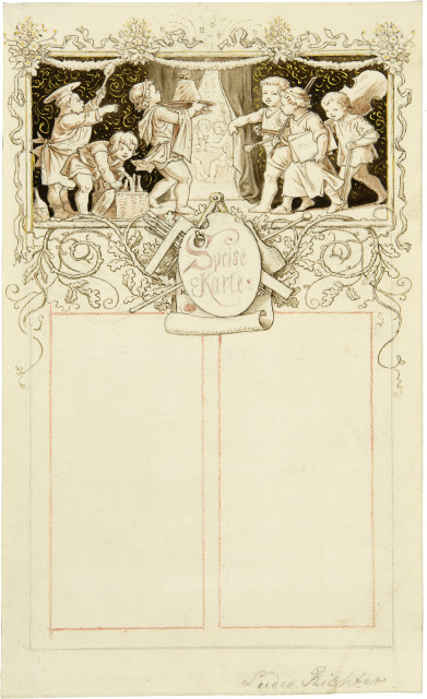 Adrian Ludwig Richter : Speise-Karte, Um 1870 