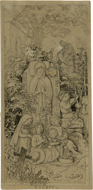 Adrian Ludwig Richter : Vesper. - Des fremden Kindes heil'ger Christ, 1861 und 1856 