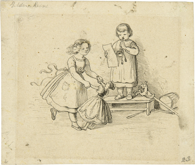 Adrian Ludwig Richter : Tanzliedchen. - Schlitten, 1859 