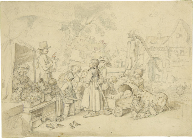 Adrian Ludwig Richter  : Der Puppenspieler , 1833 