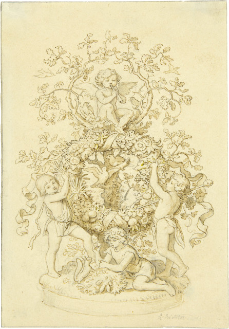 Adrian Ludwig Richter  : Allegorie des Herbstes , Um 1860 