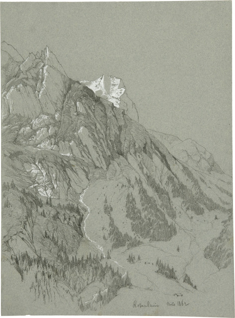 Alexandre Calame  : Rosenlaui , April 1862 