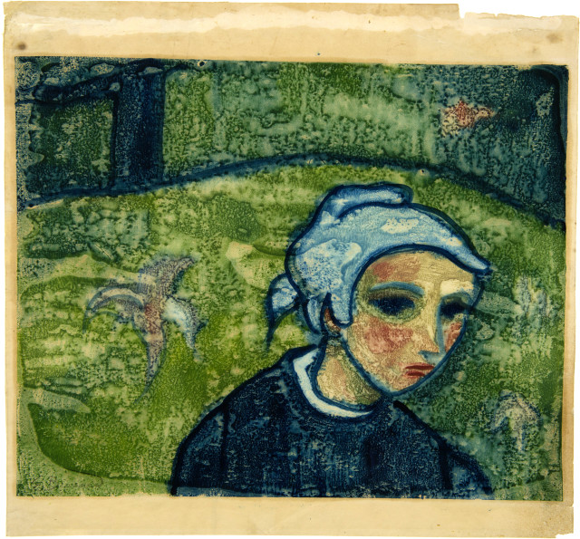 Émile Bernard  : Kopf einer jungen Bretonin , Um 1888-1889 