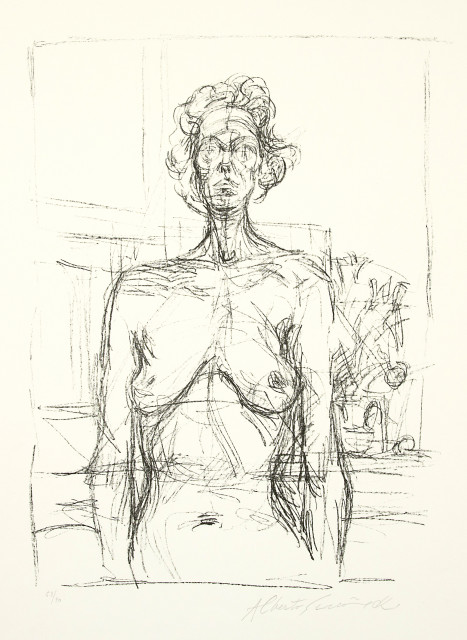 Alberto Giacometti  : Nu aux fleurs , 1960 