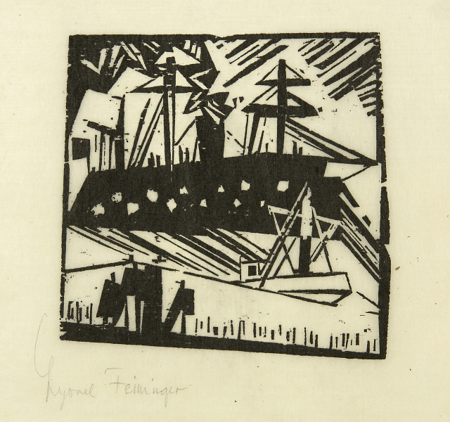Lyonel Feininger : Kriegsschiff - Battle Ship, 1919 