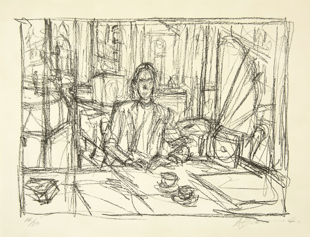 Vergrössern Alberto Giacometti  : Au Café , 1951