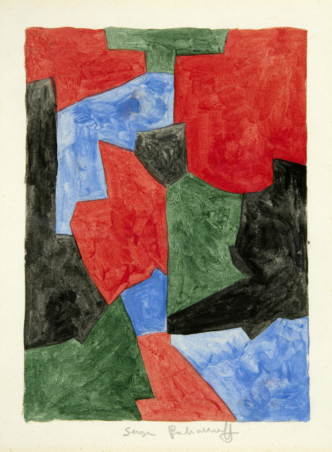 Serge Poliakoff  : Composition abstraite , 1963 