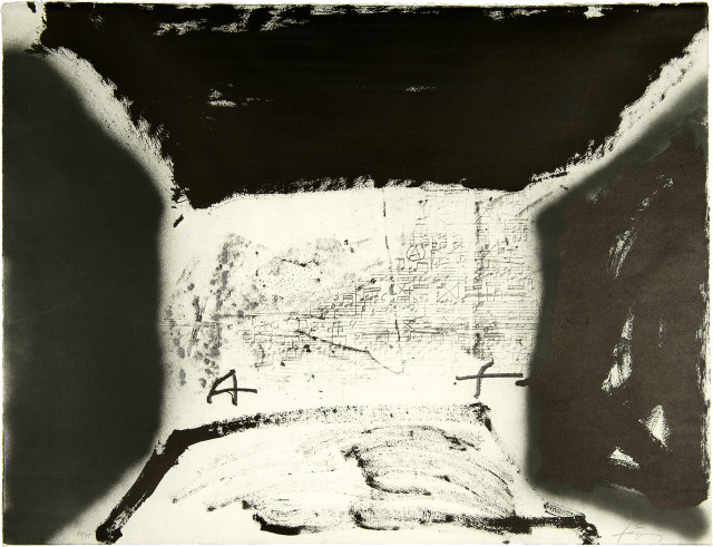 Antoni Tàpies  : Variations sur un thème musical 16 , 1987 
