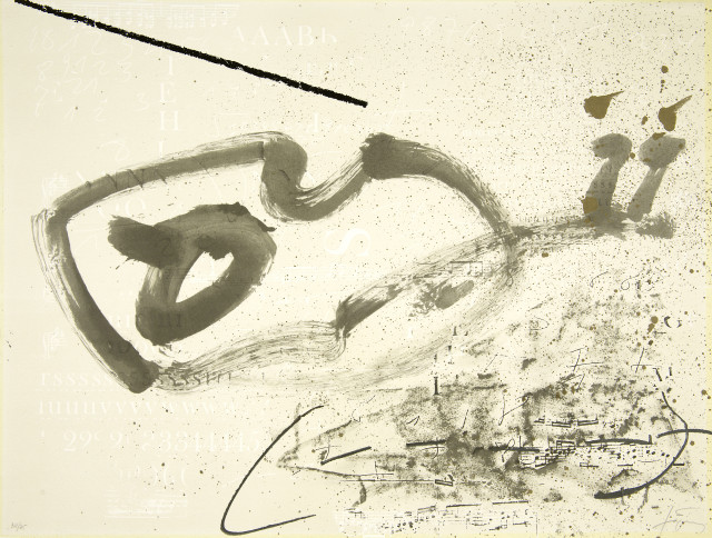 Antoni Tàpies : Variation sur un thème musical 5, 1987 