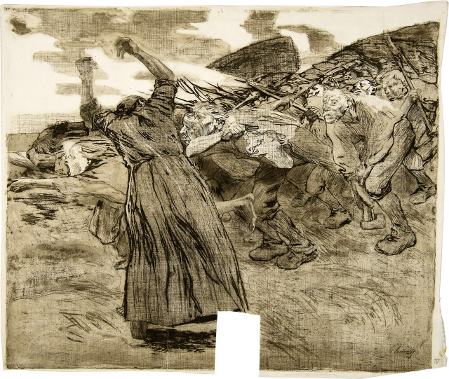 Käthe Kollwitz  : Losbruch , 1902-1903 