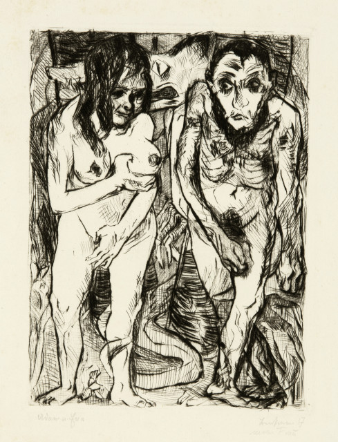 Max Beckmann : Adam und Eva, 1917