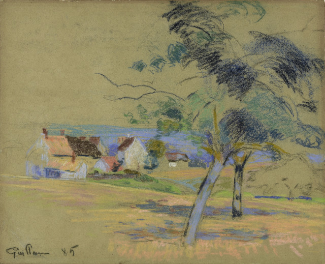 Armand Guillaumin  : Village au bord de la mer , 1885 