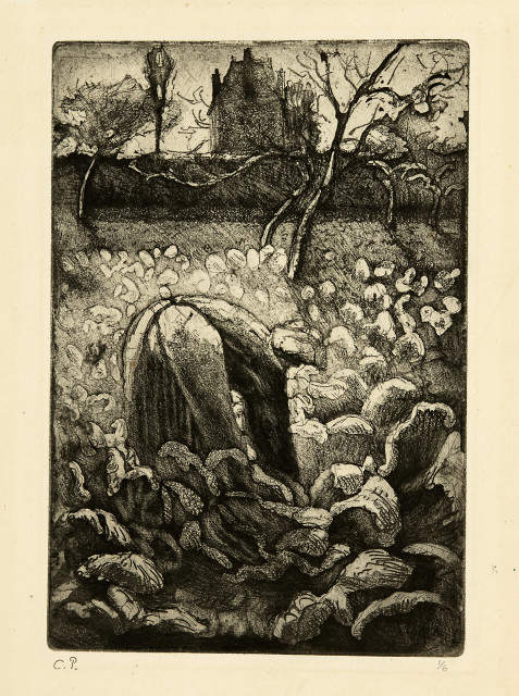 Camille Pissarro : Femme dans un potager, Um 1880 