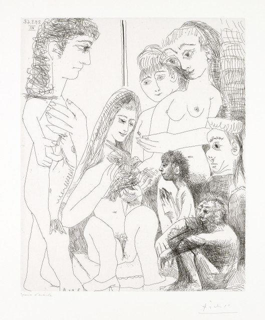 Pablo Picasso : Vieil homme songeant à la peinture ancienne:..., 29. März 1968 