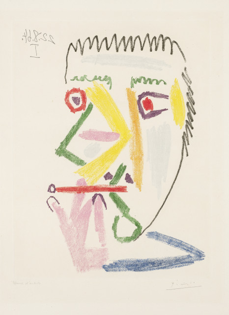 Pablo Picasso : Fumeur à la cigarette rouge, 22. August 1964 