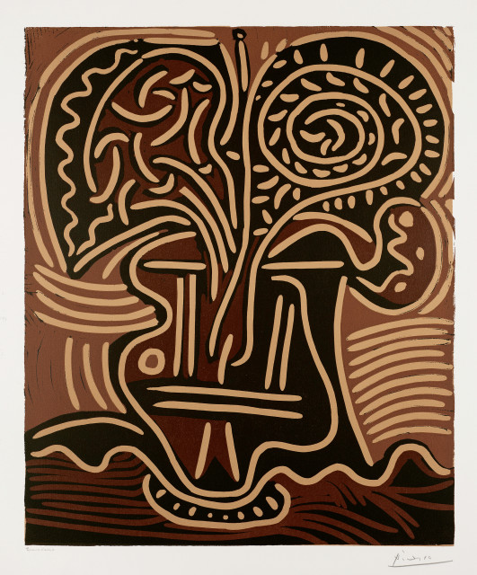 Pablo Picasso  : Bouquet dans un vase , 5. Oktober 1959 