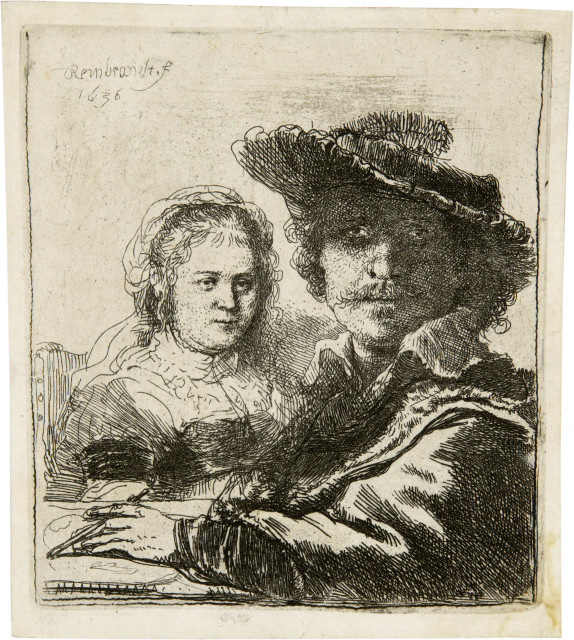 Rembrandt Harmensz. van Rijn : Rembrandt mit Saskia, 1636