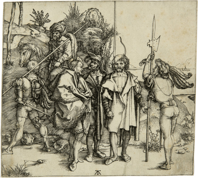 Albrecht Dürer  : Die sechs Kriegsleute - Die Landsknechte und  ..., um 1495 