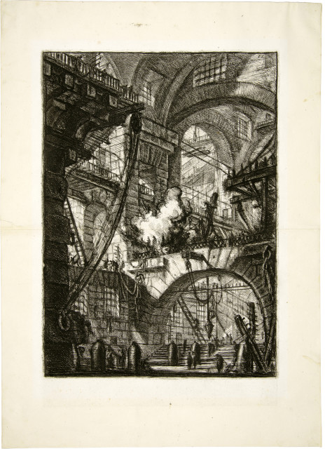 Giovanni Battista Piranesi  : The Smoking Fire - Il fuoco fumante , 1749, Auflage 1770 
