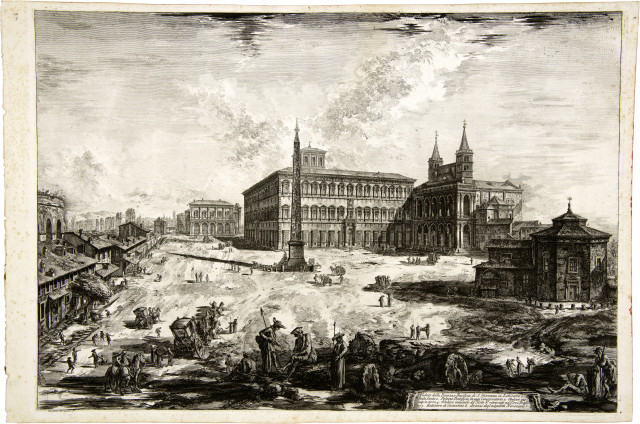 Giovanni Battista Piranesi  : Veduta della Piazza e Basilica di S.  ..., 1775 