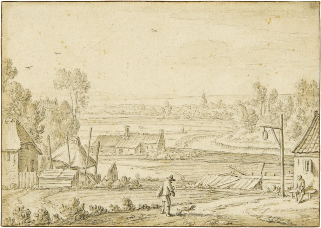 Herman Saftleven : Holländische Landschaft - Blick von einem ..., um 1650 