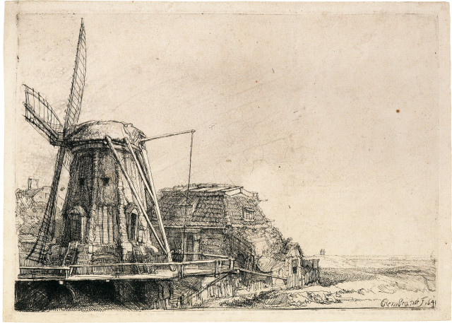 Rembrandt Harmensz. van Rijn : Die Windmühle, 1641 
