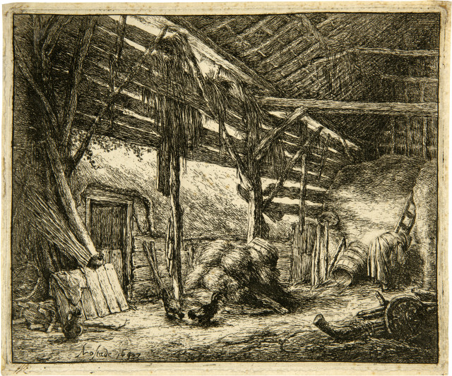 Adriaen van Ostade : Die Scheune, 1647