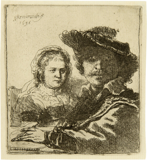 Rembrandt Harmensz. van Rijn : Rembrandt mit Saskia, 1636 