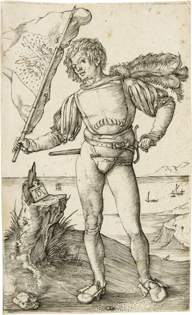 Albrecht Dürer : Der Fahnenschwinger - Der Fähnrich, um 1501