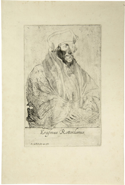 Anton van Dyck : Portrait Erasmus von Rotterdam, vermutlich ..., Um 1630 