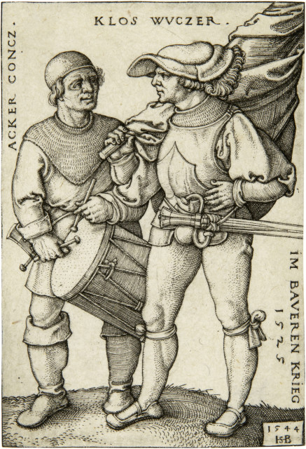 Hans Sebald Beham : Fähnrich und Trommler, 1544