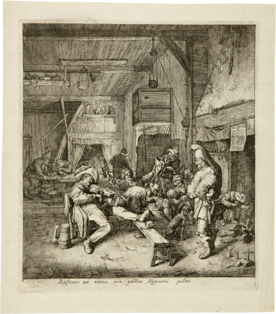 Cornelis Dusart : Der Violinspieler in der Kneipe , 1685 