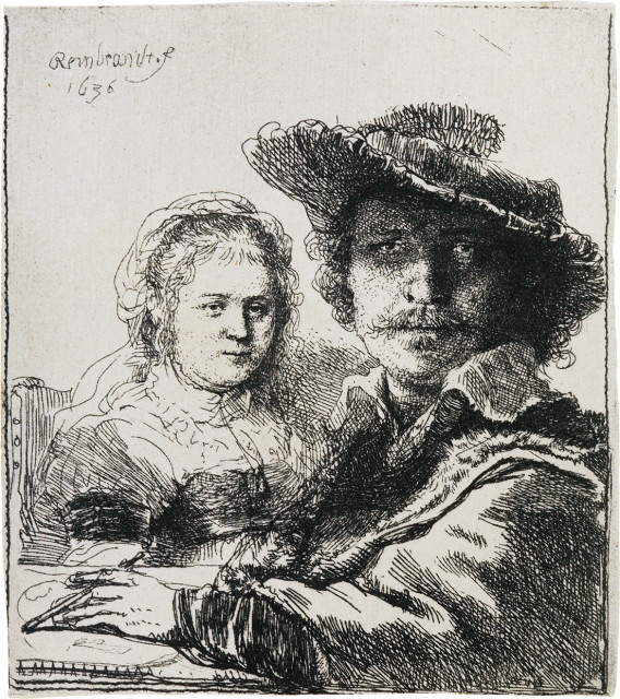Rembrandt Harmensz. van Rijn : Rembrandt mit Saskia, 1636 