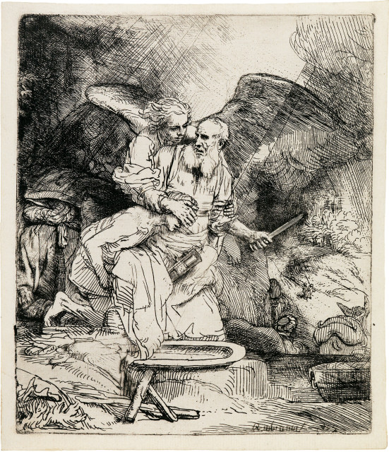 Rembrandt Harmensz. van Rijn  : Abrahams Opfer , 1655 