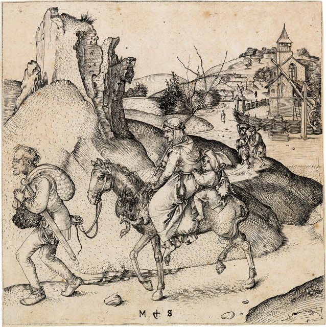 Martin Schongauer  : Auszug zum Markt , 1470 - um 1473 