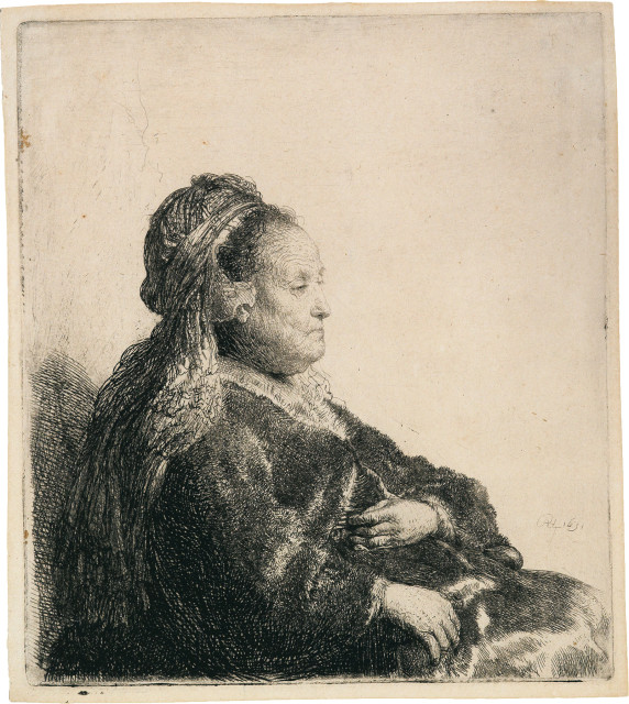 Rembrandt Harmensz. van Rijn  : Rembrandts Mutter in orientalischer  ..., 1631 