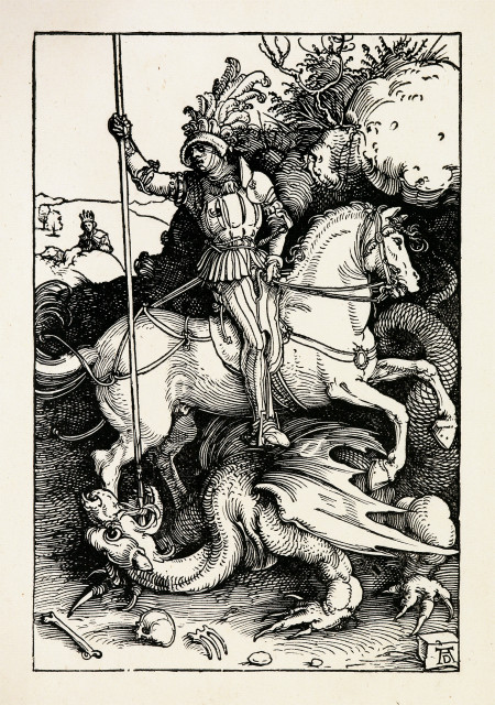 Albrecht Dürer : Der heilige Georg zu Pferd, um 1504-1505