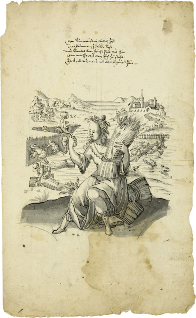 Hans Konrad Asper : a. Die Kornernte b. Die Weinernte, um 1630 
