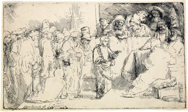 Rembrandt Harmensz. van Rijn : Der stehende Jesusknabe inmitten der ..., 1652 
