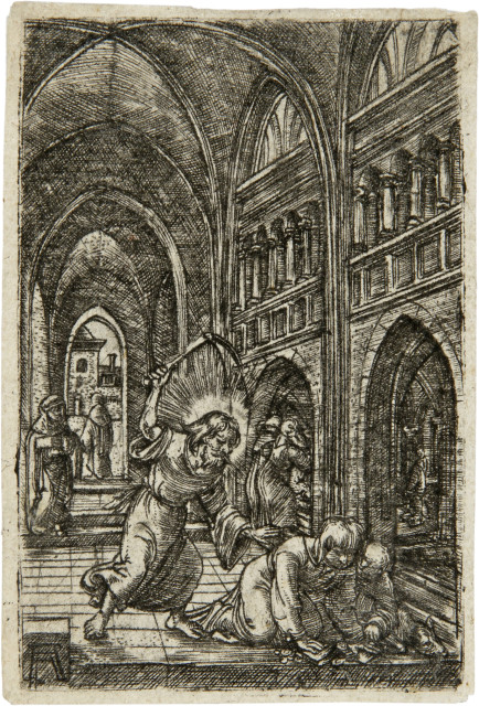 Albrecht Altdorfer : Christus vertreibt die Wechsler, um 1519