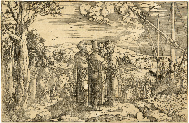Jan Swart van Groningen : Christus vom Boot predigend, um 1540 