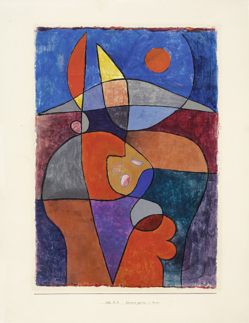 Paul Klee  : Bauerngarten in Person , 1933 - work number 1933.33 (L 13)