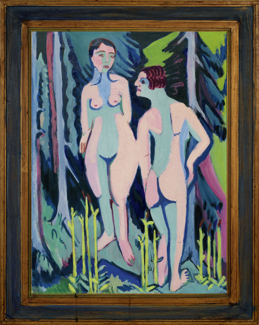 Ernst Ludwig Kirchner  : Nackte Frauen im Walde , 1927-1929