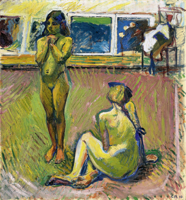 Cuno Amiet  : Studie zu «Zwei Mädchenakte» , 1910